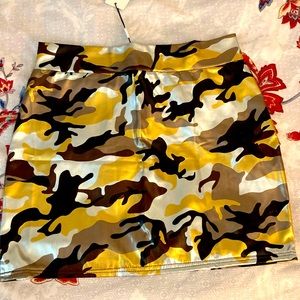 Mult Colored Micro-Mini Bodycon Skirt